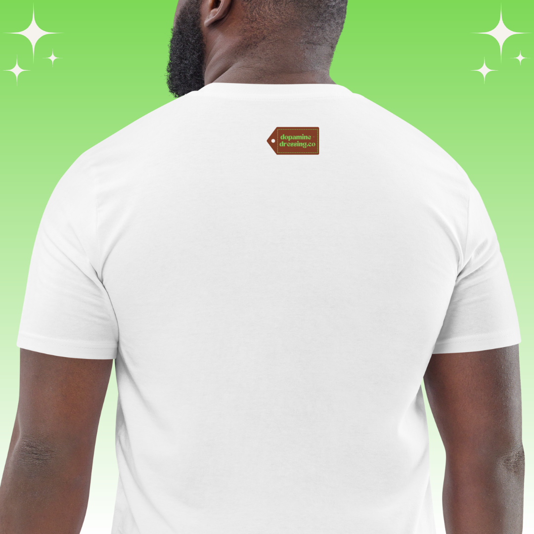 "Savage Cabbage" Dopamine Dressing Unisex fit t-shirt design back logo white