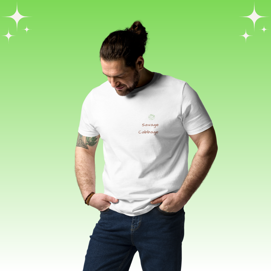 "Savage Cabbage" Dopamine Dressing Unisex fit t-shirt design white