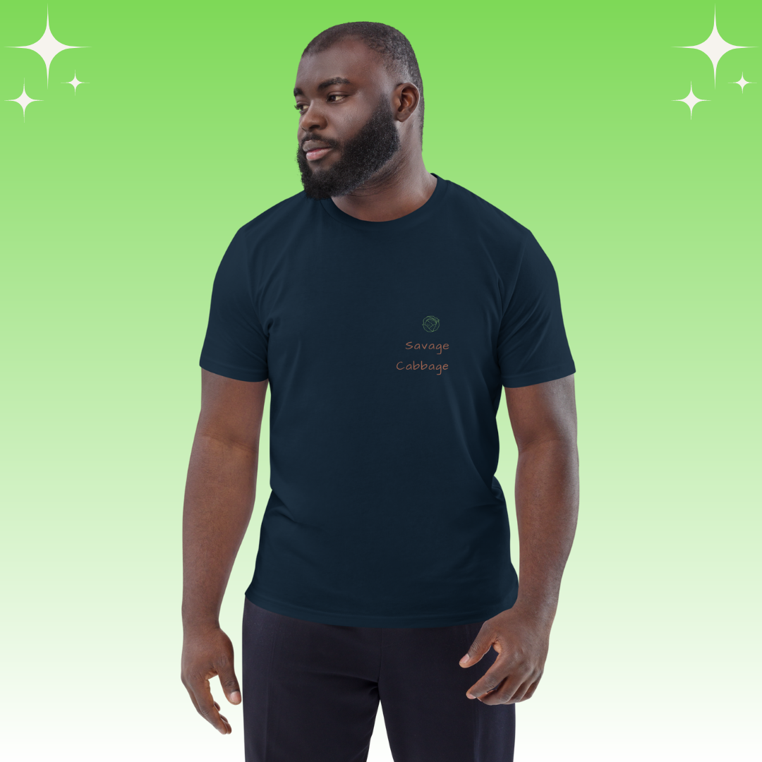 "Savage Cabbage" Dopamine Dressing Unisex fit t-shirt design navy