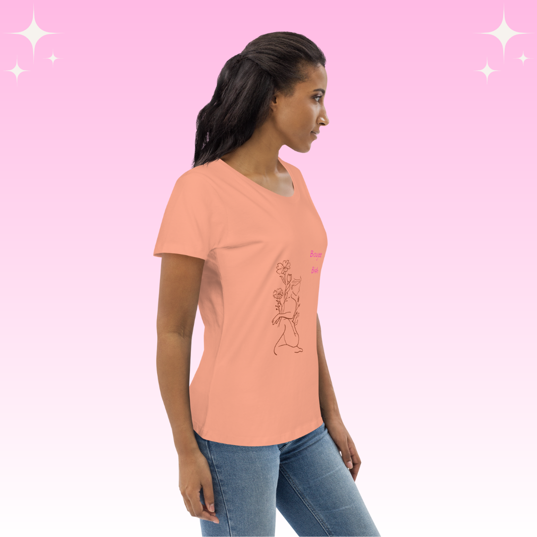Boujee Bish Dopamine Dressing t-shirt design womens fit peach