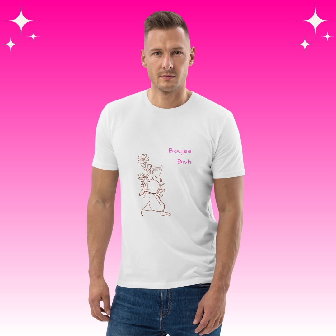 Boujee Bish Dopamine Dressing t-shirt design unisex fit white